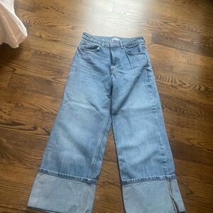 Zara Light Blue cuffed  Jeans size 6 New